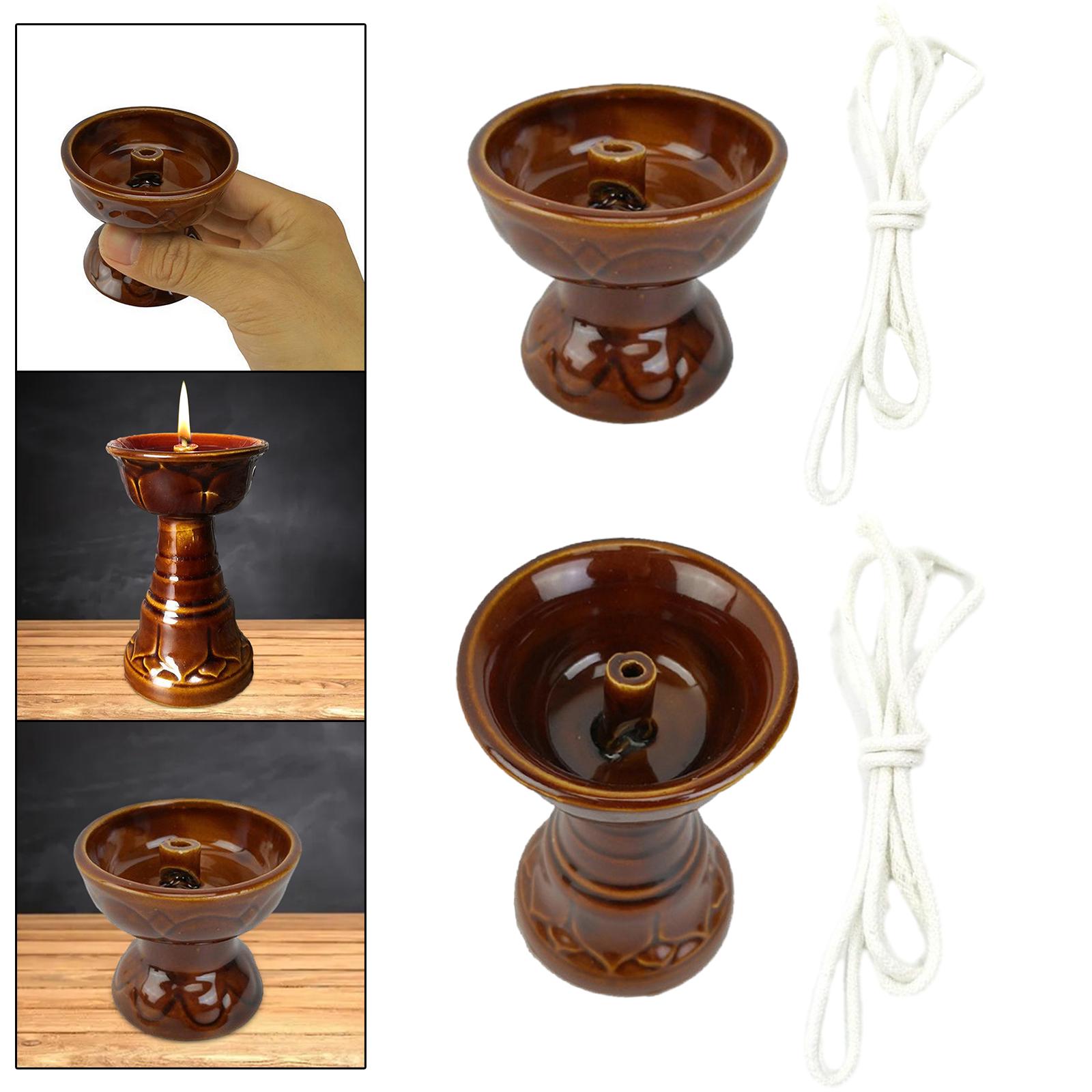 Candle Oil Supplies - Boterlamphouder Oliekaarscontainer Thuis Vloeibare kandelaar Lonthouder