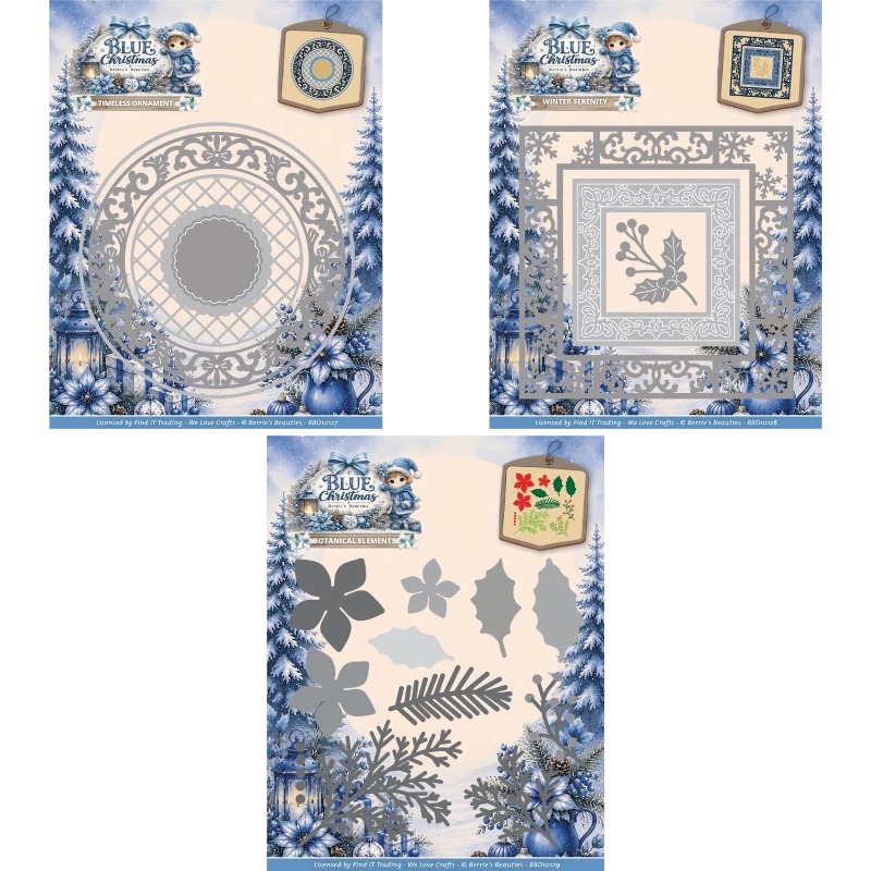 Candle Sachet - Blue Christmas Winter Serenity ambachtelijke metalen