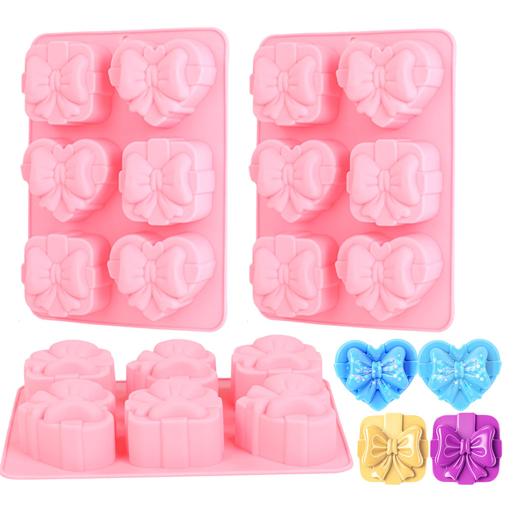 Candle Supplies Storage - Vierkante hartvorm siliconen mal 6-holte boog