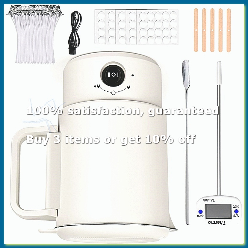 Candle Supplies Uk - A49I-Elektrische wassmeltpotset met thermometer, 800 ml