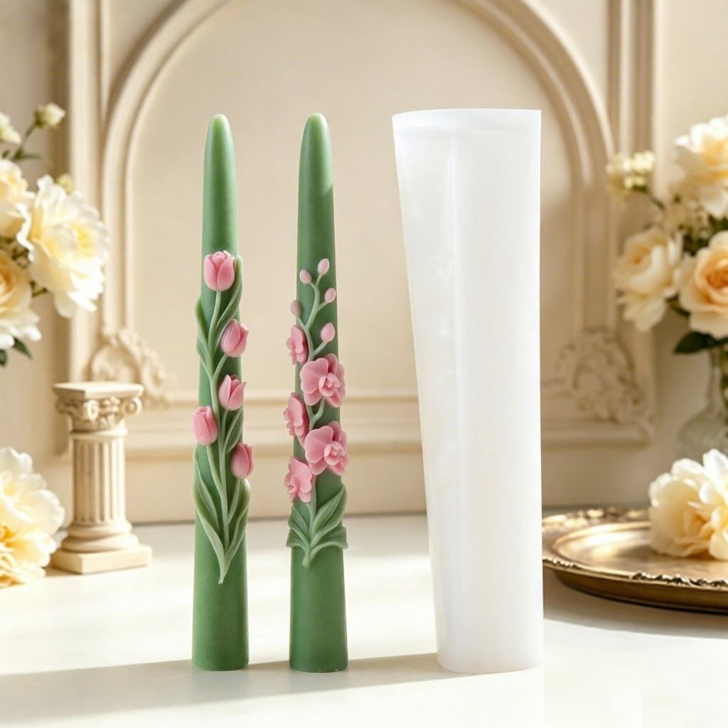 Lange stokvormige bloemkaars s - Candle Supplies Storage recensie en prijs