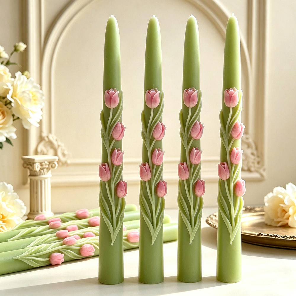Lange stokvormige bloemkaars s - Candle Supplies Storage recensie en prijs