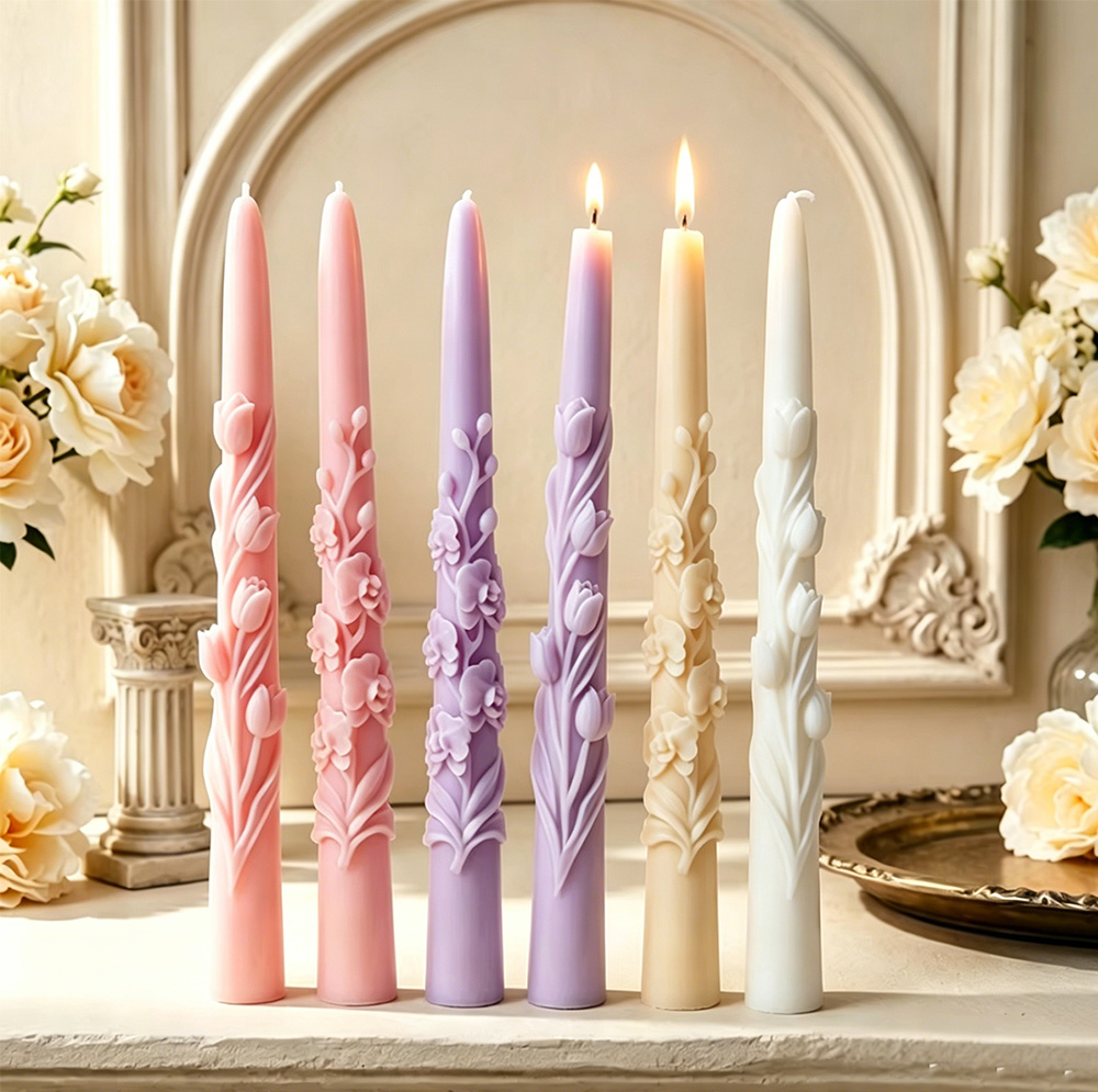 Lange stokvormige bloemkaars s - Candle Supplies Storage recensie en prijs