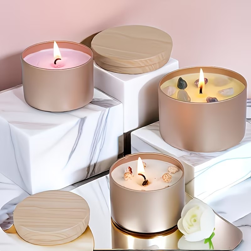 6-delige set roségouden metale - Candle Making Supplies Jars recensie en prijs