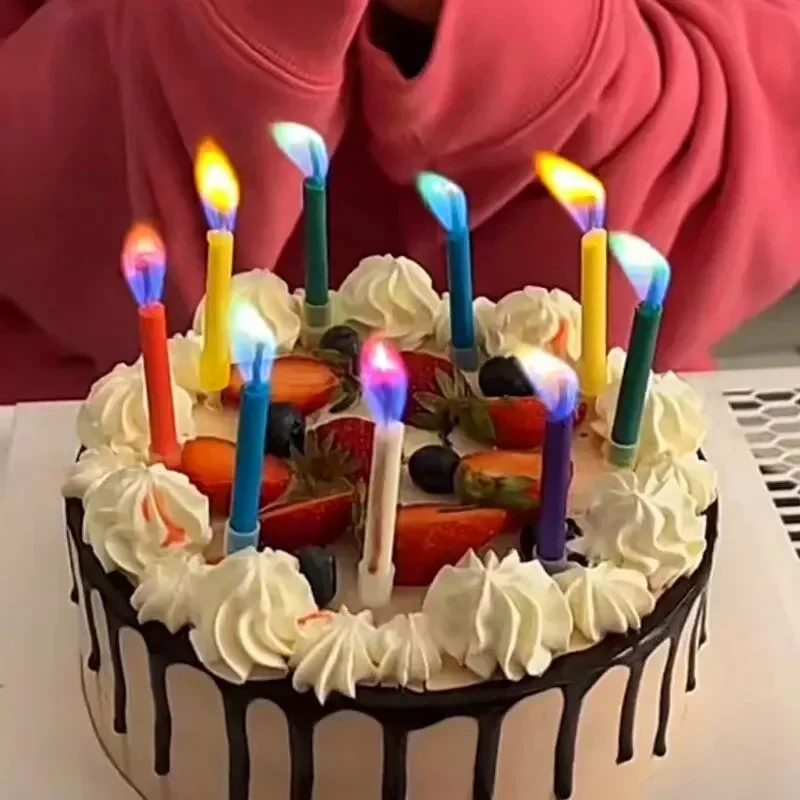 6 stuks gekleurde verjaardagsf - Zebra Candle Supplies recensie en prijs