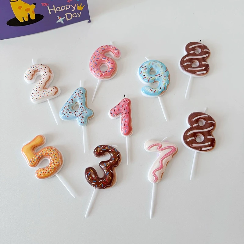 Zoete Donut Nummer Kaars 0-9 N - Zebra Candle Supplies recensie en prijs