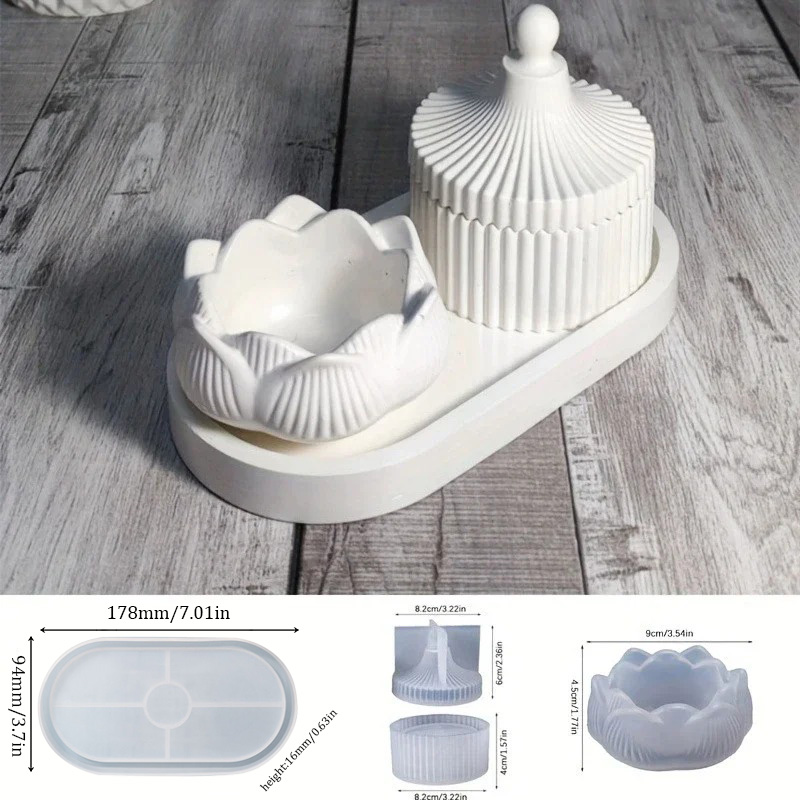 DIY Lotus Kaarshouder 3-delige - Candle Supplies Storage recensie en prijs