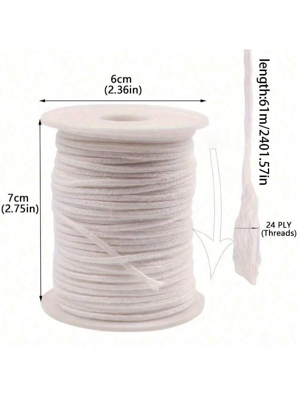 Een rookloze lont van 2401,57  - Candle Oil Supplies recensie en prijs